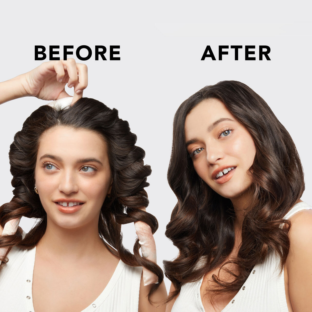 Alternative view of Charcoal Satin Heatless Hair Curler Bundle
