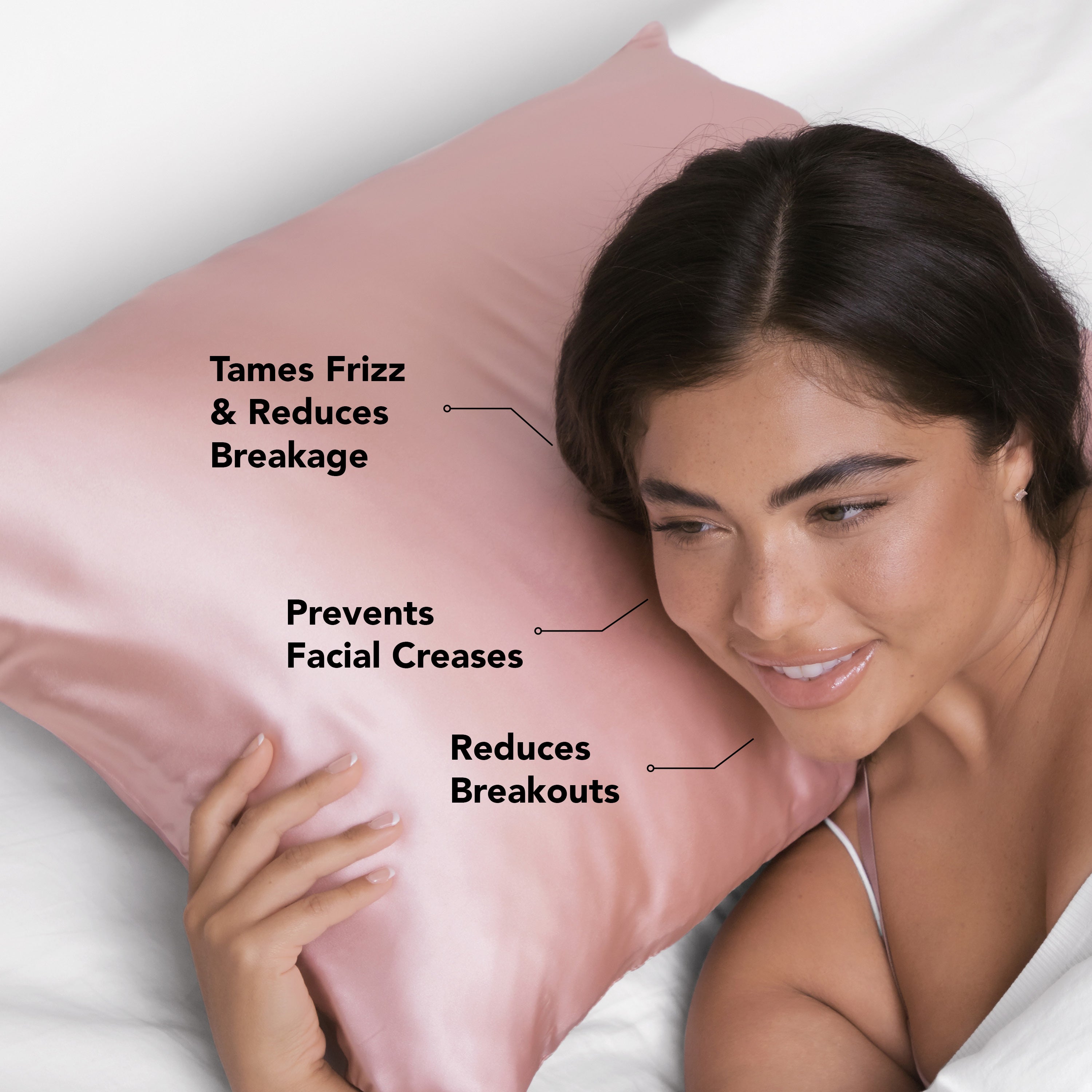 Alternative view of Satin Pillowcase in Blush