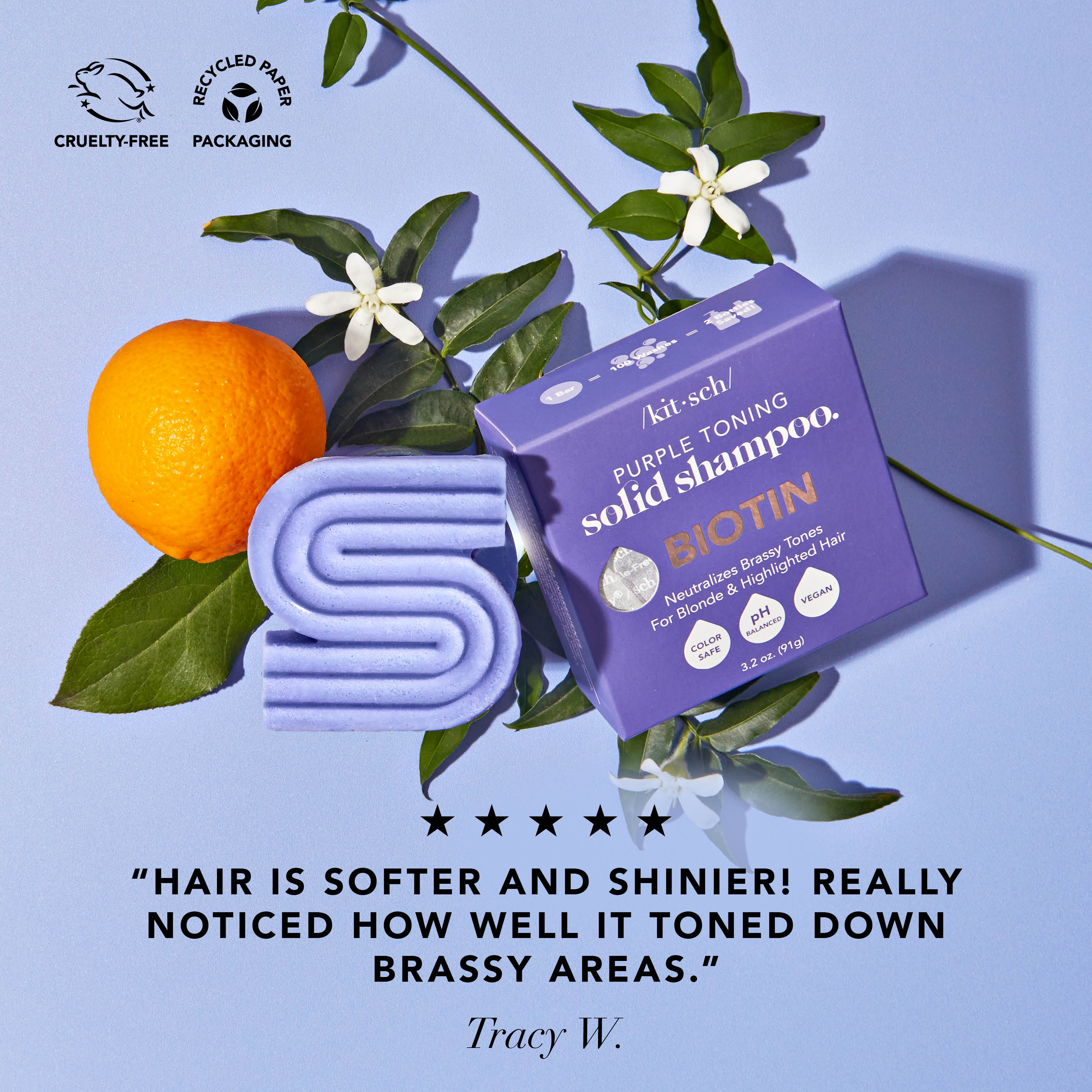 Alternative view of Purple Toning Shampoo Bar for Color Treated & Grey Hair