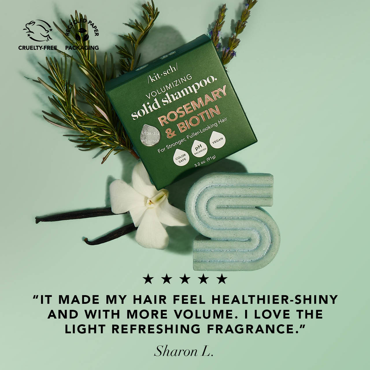 Alternative view of Rosemary & Biotin Volumizing Shampoo Bar