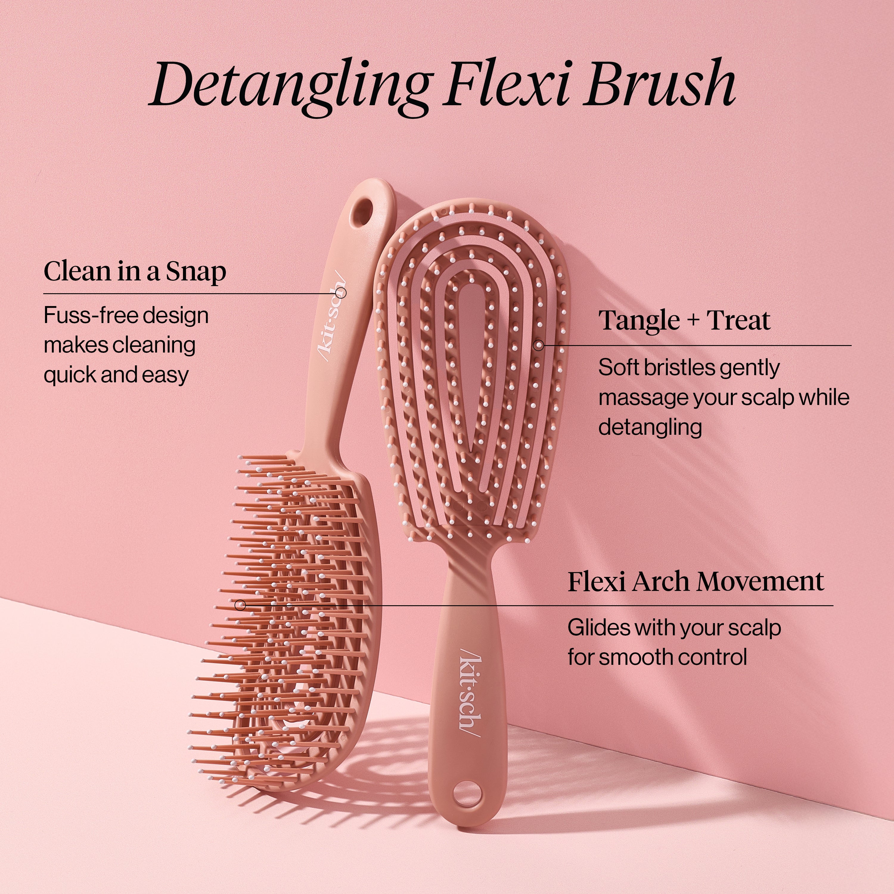 Alternative view of Terracotta Detangling Bundle