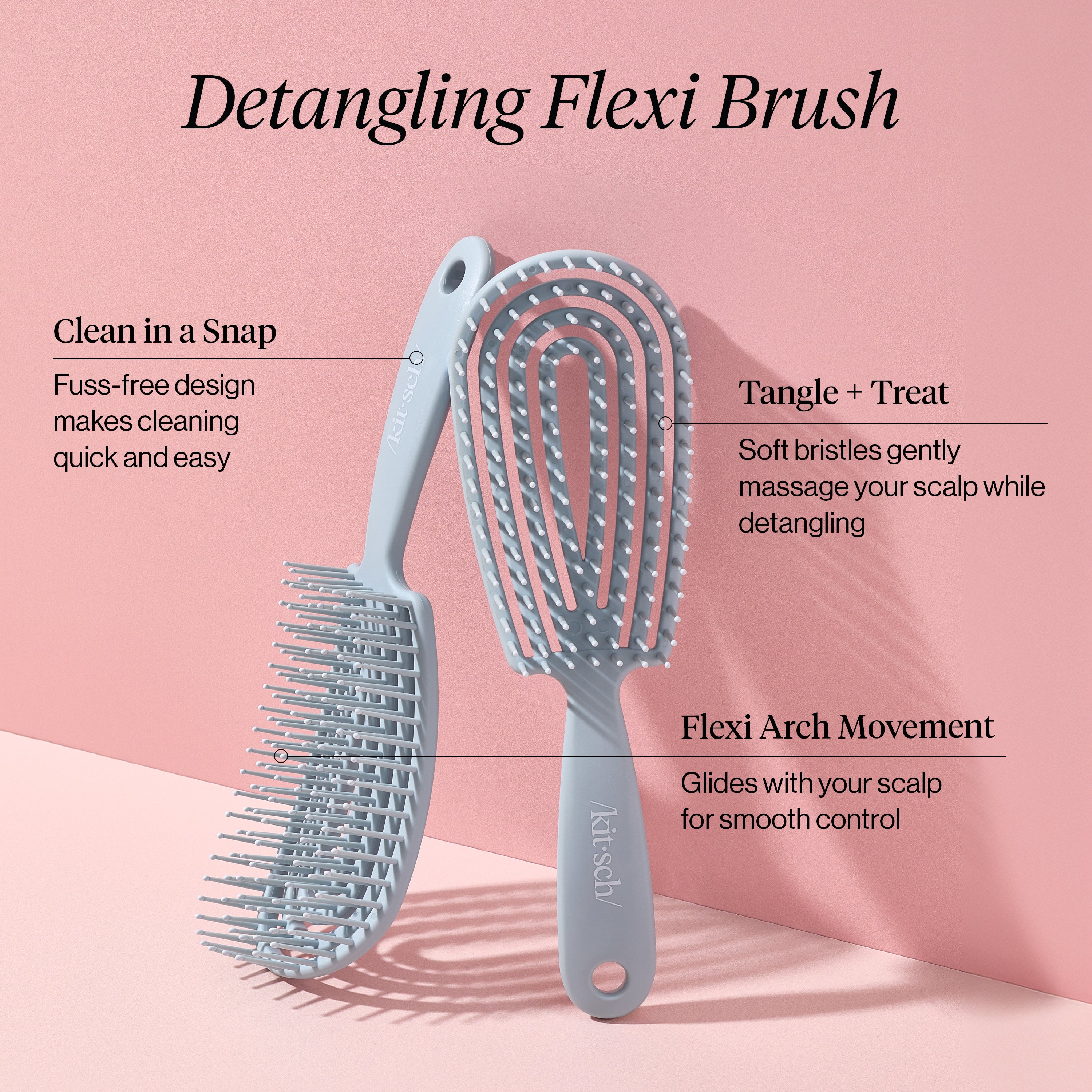 Alternative view of Haze Blue Detangling Flexi Brush