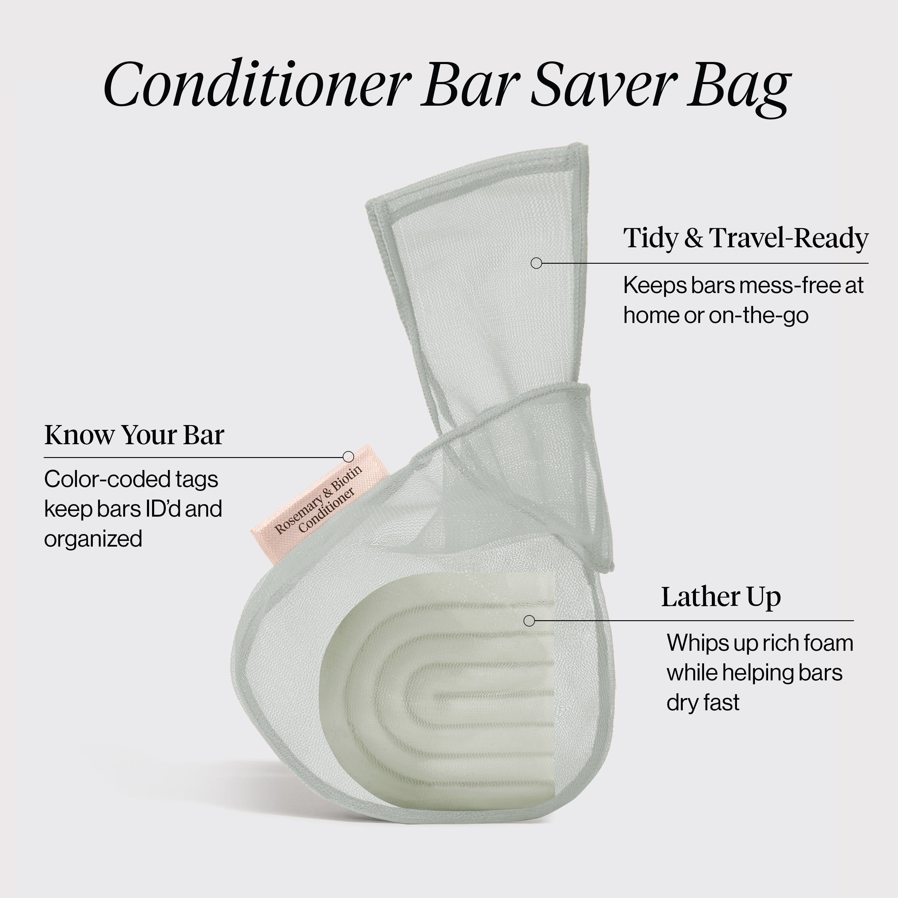 Alternative view of Kitsch Bar Saver Bag - ROSEMARY & BIOTIN Conditioner
